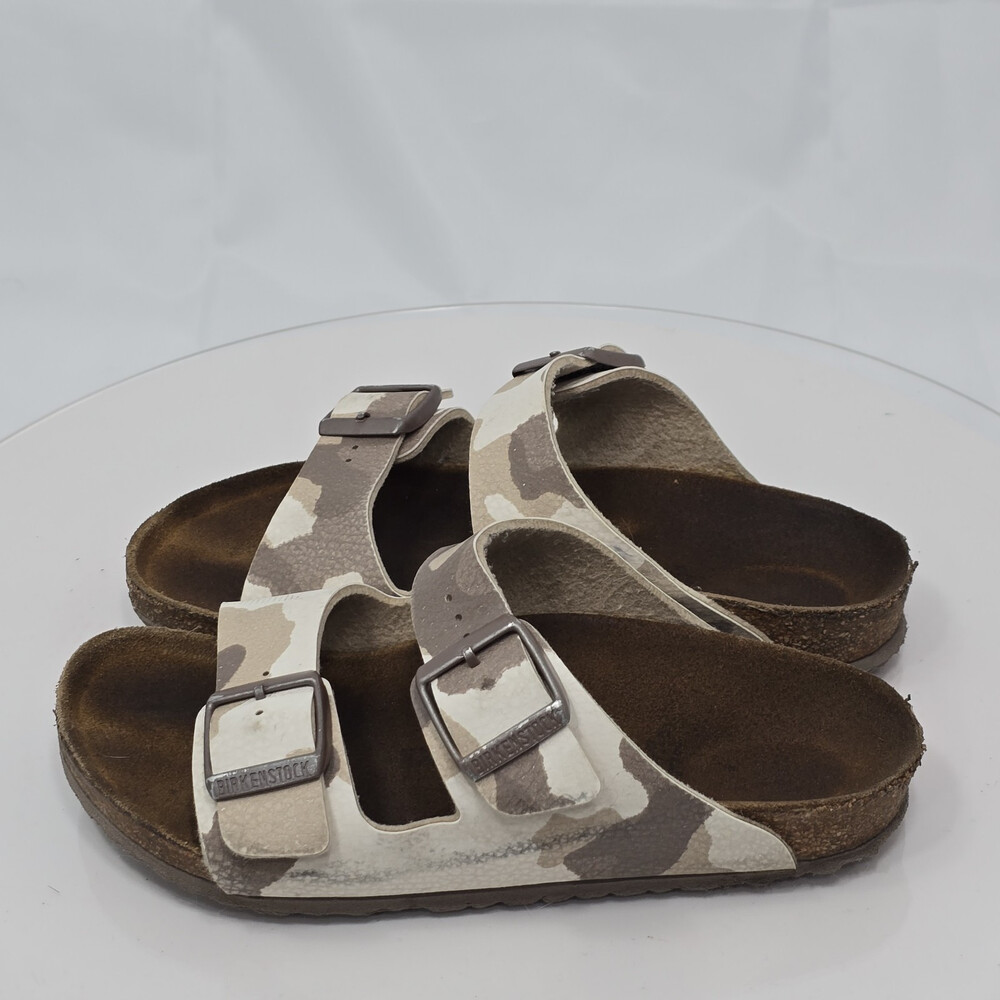 Birkenstock Arizona Desert Soil Camo Almond Size 33/Kids 2 Birko Flor Sandals
